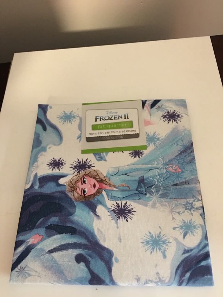 BRAND NEW DISNEY FROZEN 2 ELSA ELEMENT COTTON TOSS FABRIC FAT QUARTER 18″ X22″