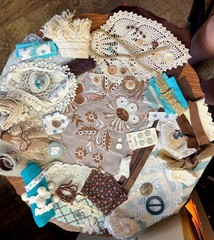 MULTICOLOR Slow Stitch Junk Journal Kit Craft Sewing Fabric Vintage – 60+