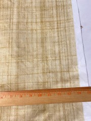 Polyester nylon blend fabric /plaid pattern in golden tan colors 2 yd x 62″