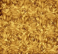 Paige BRIGHT GOLD 3D Floral Polyester Satin Rosette Fabric by the Yard – 10028