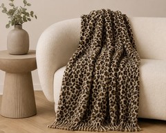 Super Luxury Faux Fur Fabric Material LEOPARD PRINT