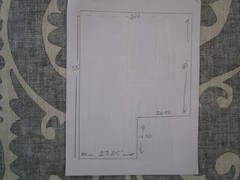 TOTEM from Lewis & Wood Linen Blend Fabric Slate blue grey on Ivory 40″ ++++