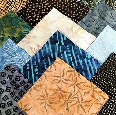 48 PCS BATIK ~ 5″X5″ PRE-CUT QUILT SQUARES CHARM PACK ~ FREE SHIPPING
