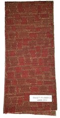 Upholstery Fabric Swatch Medium Red Brown 18.25″ X 4″ MPN #19 U Quilting Cutouts