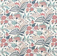 JANE CHURCHILL CURTAIN FABRIC DESIGN Amber 130 cm x 120 cm COTTON BLEND