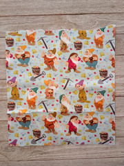 7 Dwarfs Disney Fabric 11″ X 10.5″ Sewing Crafting Piece New