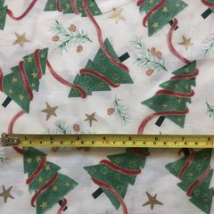 New 4 yd 2″ Holiday Christmas Tree Star Pinecone Ribbon Cotton Quilt Sew Fabric