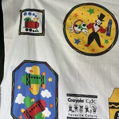 Vintage Wamsutta Appliqués Crayola Kids Crayons Animals Binney & Smith *Read*