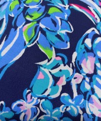 Lilly Pulitzer Cotton Poplin Fabric High Tide Navy Pineapple Paradise 36″ X 57″