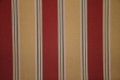 Discount Fabric INDOOR/OUTDOOR Chili Red & Tan Striped