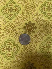 1/2 yd~ Vintage Yellow Gold Exquisite-paper thin silk Fabric~ NOS