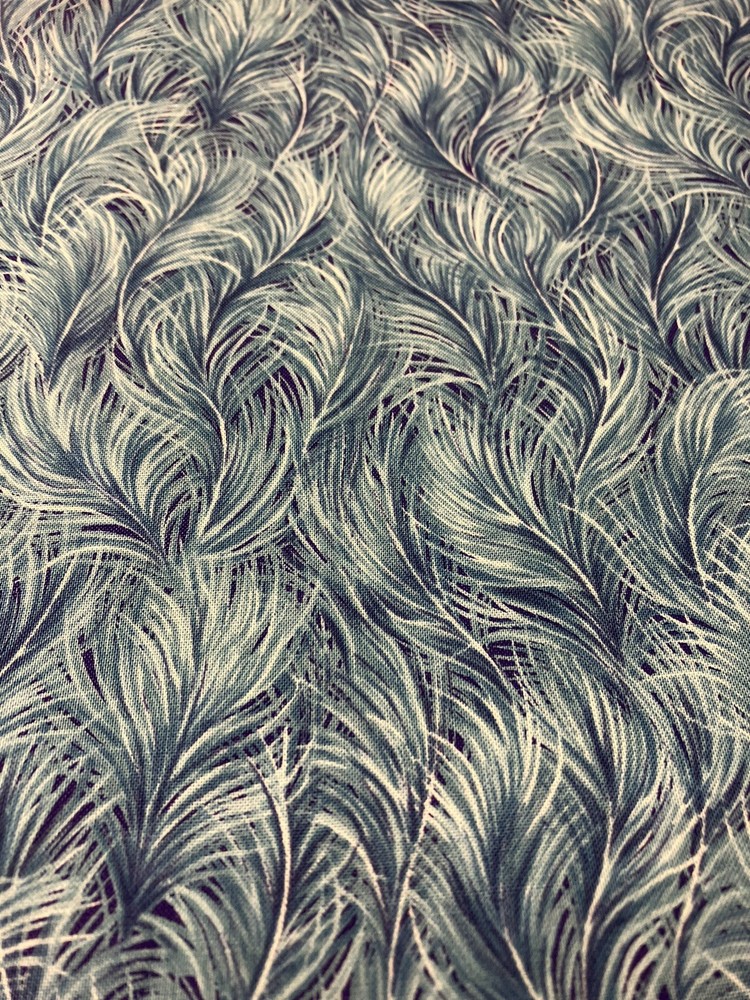 1 Yard Blue / Teal “ Fundamentals Style “44” Wide 100% Cotton