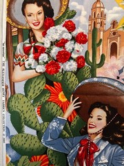 Fabric – Vintage Alexander Henry Las Senoritas Western Cotton BTY 36″ L x 44” W