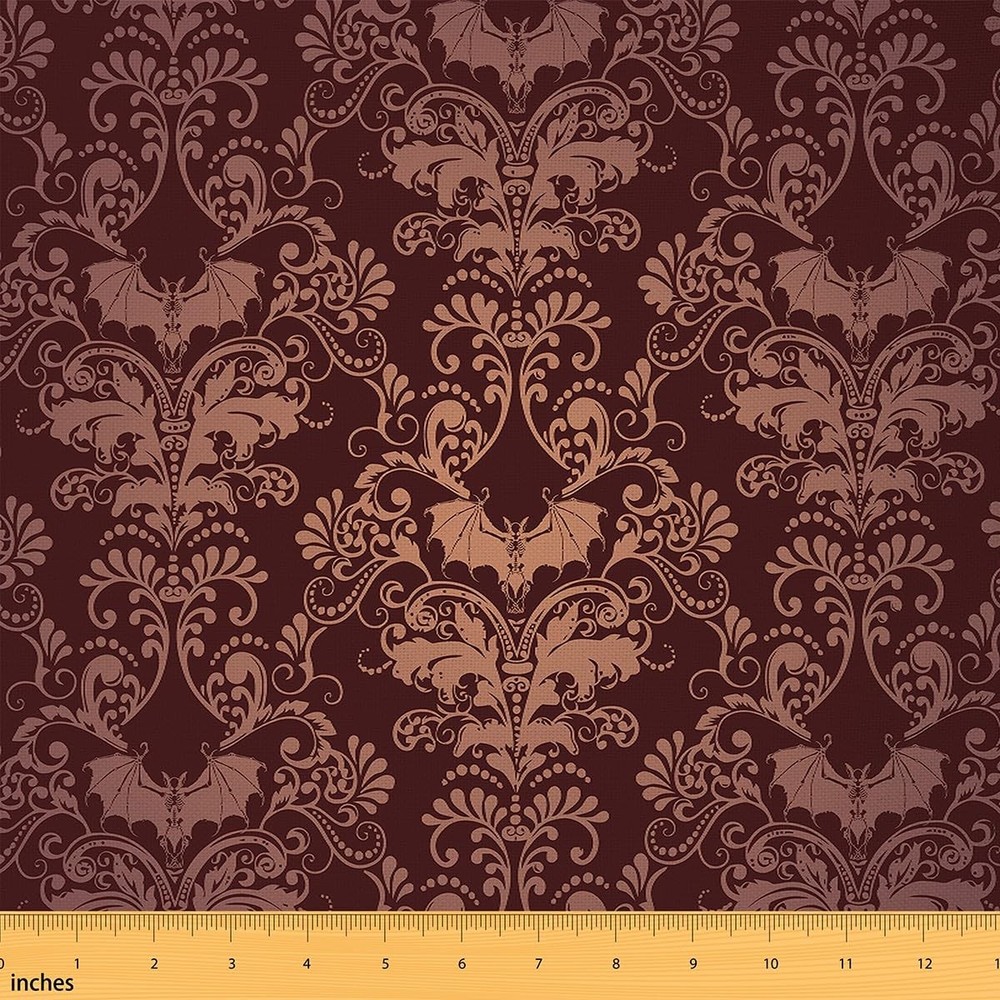 Erosebridal Bohemian Decor Upholstery Fabric 1Yards Jacquard Damask Fabric By