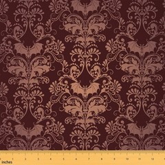 Erosebridal Bohemian Decor Upholstery Fabric 1Yards Jacquard Damask Fabric By