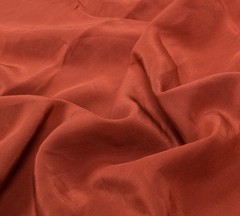 Sushila Vintage Sari Remnant Scrap Multi Purpose Pure Crepe Rust Craft Fabric