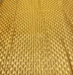 Satin Quilted Polyester Batting Fabric – GOLD- 58″/60″ Width Sold By The Yard