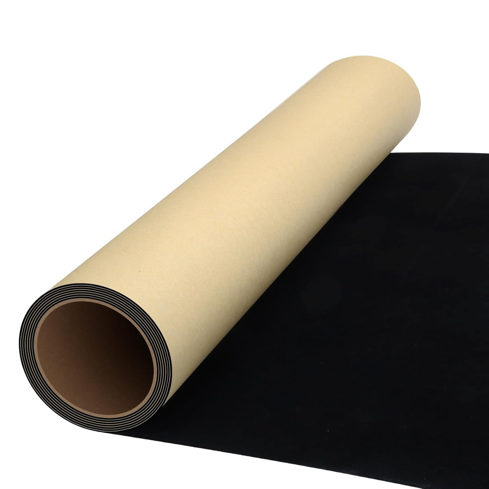 Self Adhesive Felt Sheets, Black Felt Sheet with Adhesive Backing, 14.6 x 39.4 I