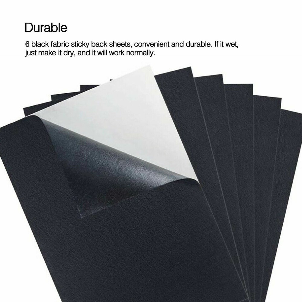 1-10 Pieces Black Self Adhesive Back Felt Sheets Fabric Sticky Art Craft Making