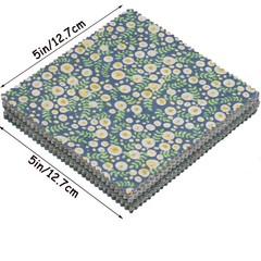 42 PCS Green Cotton Charm Pack Fabric Squares 5×5 Inch Quilting Sewing Craft