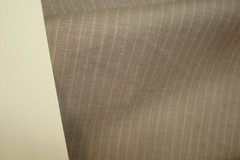 4.44 yds WOOL Fabric Luxury Super 100s Suiting 9 oz Camel Taupe stripe 160″ BTP