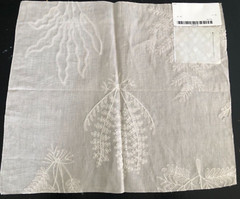 COLEFAX & FOWLER Frensham in Beige 15 3/4 x 18″ Embroidered Fabric Sample