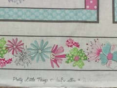 Pretty Things Flowers Pillows cotton Fabric Panel 24 x 44 sewing craft