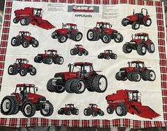 Spring Industries Case Tractor Applique’ Panel 35” X 42”