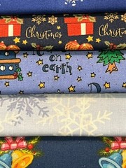 Quilting Fabric Lot – Christmas Holiday Winter, 10 Fat Quarters + 1 FREE!