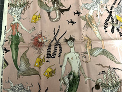 FQ GHASTLIE GHANTIS BLUSH Alexander Henry CAT Fish Cotton Quilt Fabric 2019 OOP
