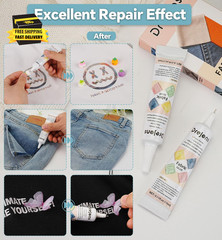 Fabric Glue Permanent, Liquid Stitch Fabric Adhesive, Washable Clear Clothing Gl