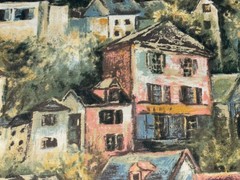 By 1/2 Yd “Renoir’s Village” Old World Houses Fabric Fabri-Quilt Design 79201