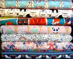 Cotton Flannel Fabric Unicorns Dogs Dalmatians Cats Fox Floral FQ Half Yard BTY