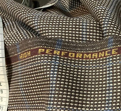 Ermenegildo Zegna High Performance 4 Ply Wool Fabric Brown Check 2.0m / 2.2yd