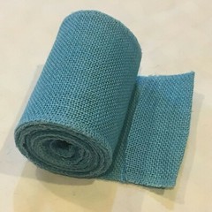 6″ wide Light Blue Burlap Ribbon 10 Yard Roll 10 oz 30 feet Finished Edges BS162