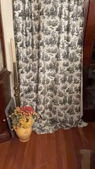 Toile Fabric/Black & White/“Farmland” NOS/2+ Yds Continuous Piece