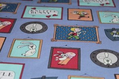 Organic Cotton KNUFFLE BUNNY Fabric FAT QUARTER FQ Mo Willems BOOKS Book Library