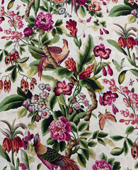 CHARLES BURGER CURTAIN FABRIC DESIGN Phesans 5.2 METRES PEONY 100% LINEN
