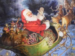 Marshall Dry Goods Merry Christmas to All 100% cotton fabric panel 45″