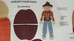 Harvest Handyman Fabric Panel by Leslie Beck Cotton 36 X 57 Inches