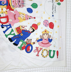 Vintage Magical Birthday Party Cape Cotton Kids Balloons Concord Fabric READ