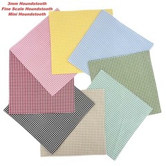 42 PCS 10×10 Inch Houndstooth Cotton Fabric Squares Precut Pattern Quilting