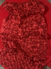 Designer Red Coil Circles High End Speciality Fabric 54×30”