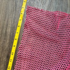 Pink Mesh Fabric Remnant Scrap Remnant Embellishment