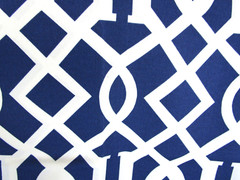 Richloom Solarium Outdoor Fabric Blue Geometric Kirkland 3 Yards Lot