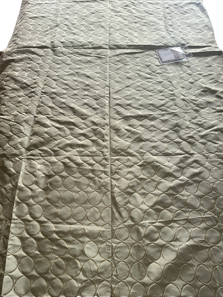 Jim Thompson Fabric Silk Damask Saratoga Gold Circles Bayberry Lg Showroom Panel