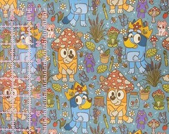 Custom Cotton Woven Fabric TV Show Cartoon Bluey Toddler Cottage Core 1/4 Yard