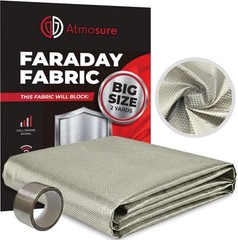 Faraday Fabric & Tape Kit for DIY Faraday Bags 44″x72″ Fabric, 197″ Tape | Mi…