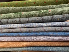 10 pcs Yarn-Dyed Cotton Fabric Bundle 7×9” Patchwork Quilting