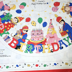 Vintage Magical Birthday Party Cape Cotton Kids Balloons Concord Fabric READ